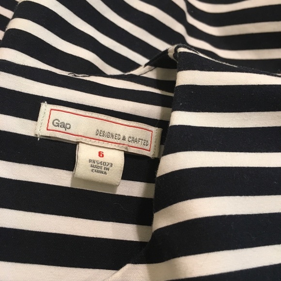Gap Navy & White Striped Dress 6 FREE SHIP - Picture 4 of 5